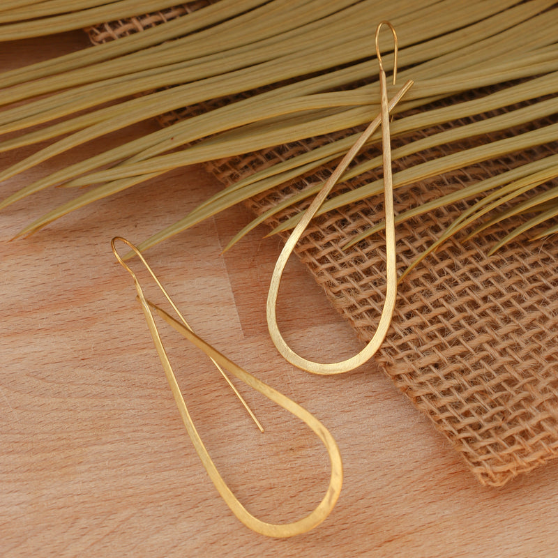 Willow Earrings Gold Plated Large
