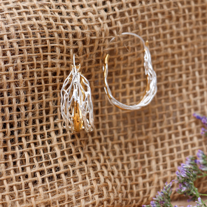 Piper Earrings Silver and Gold Plated