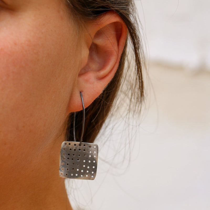Carissa Earrings Charcoal (Oxidised)