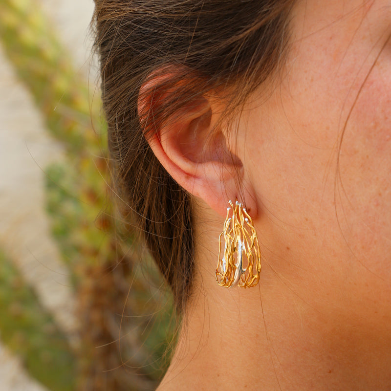 Piper Earrings Gold Plated and Silver