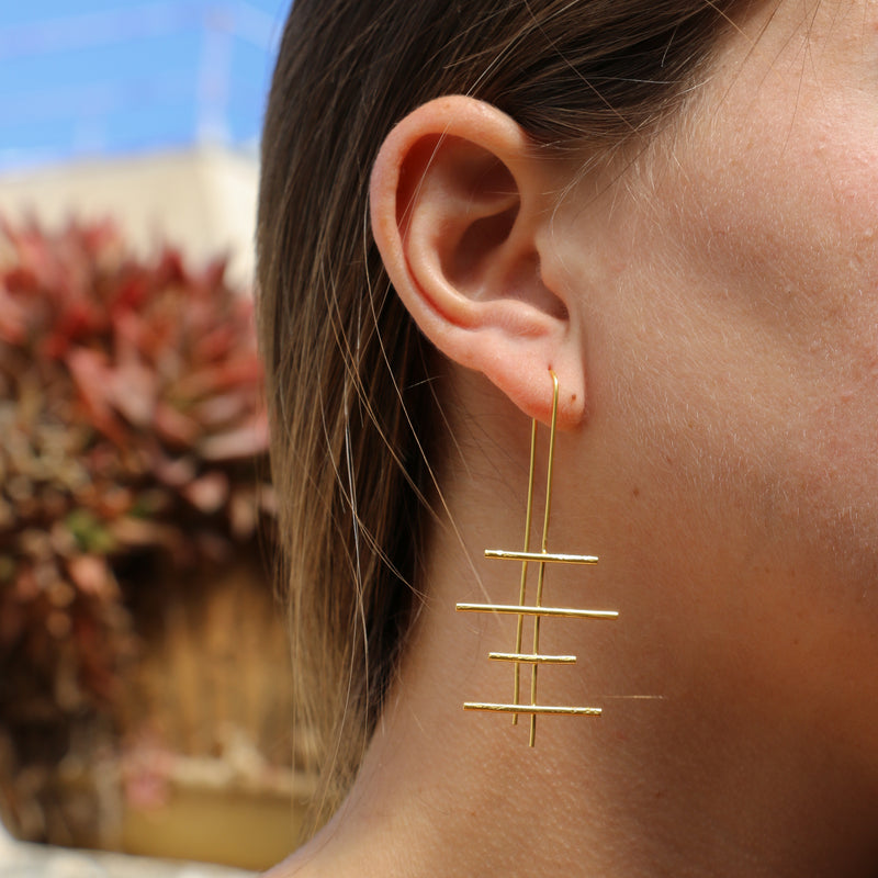 Dahlia Earrings Gold Plated