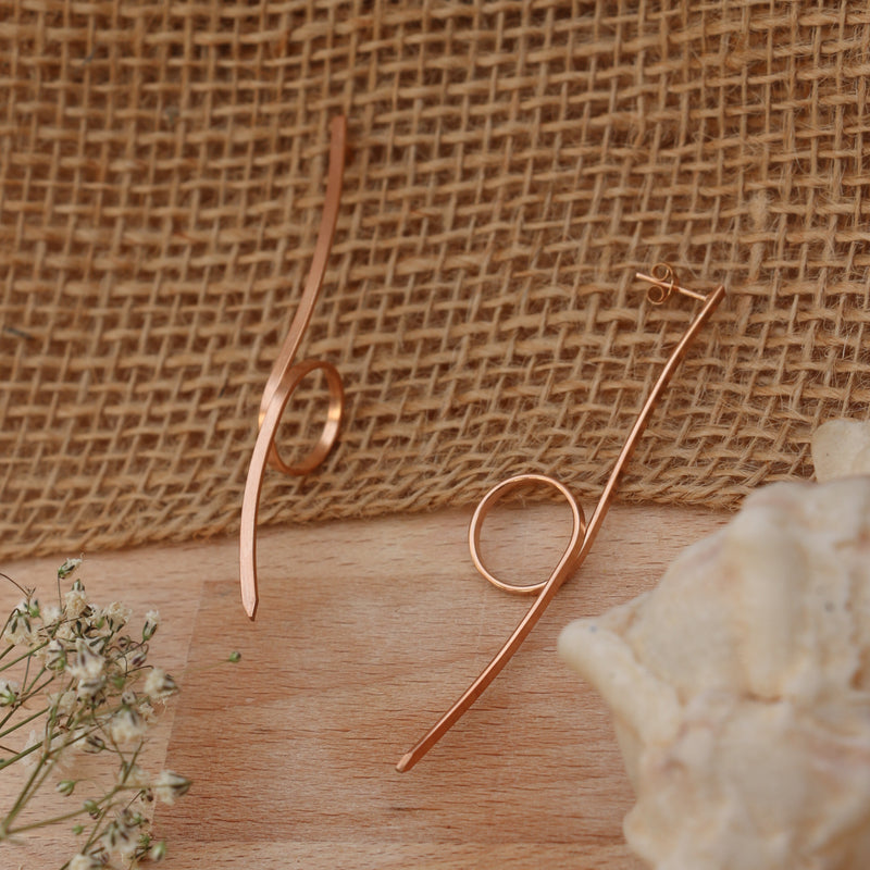 Cora Earrings Rose Gold Plated
