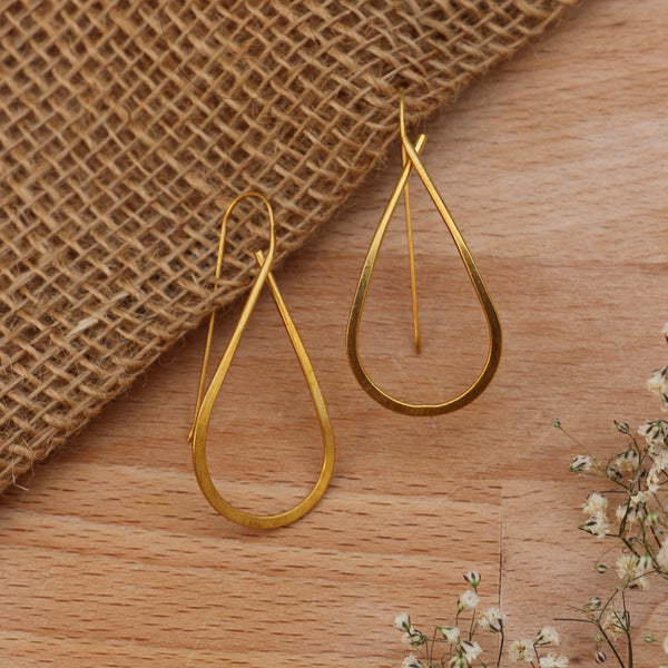 Willow Earrings Gold Plated Medium