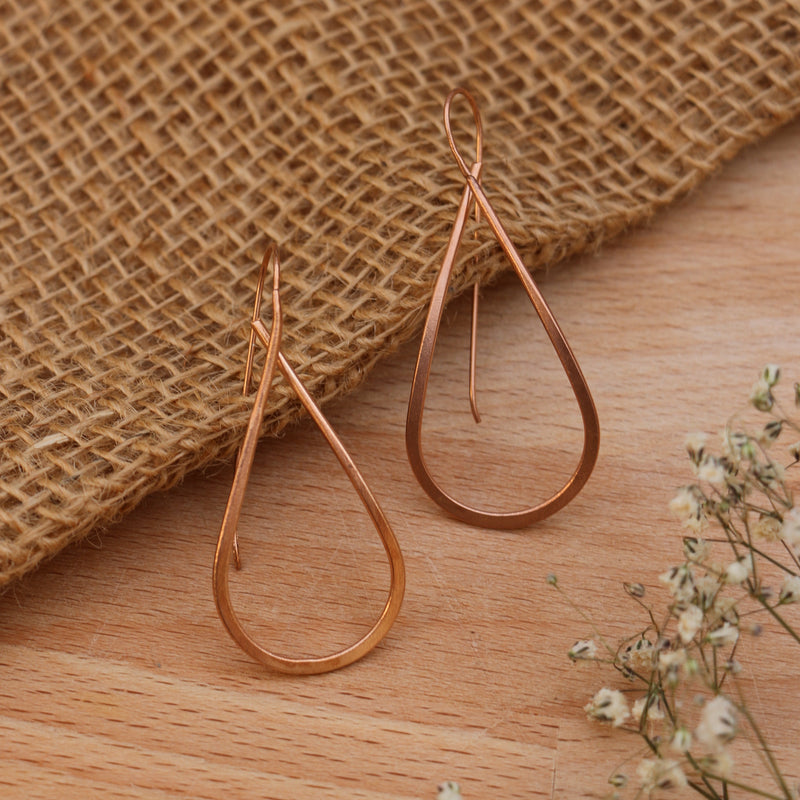 Willow Earrings Rose Gold Plated Medium
