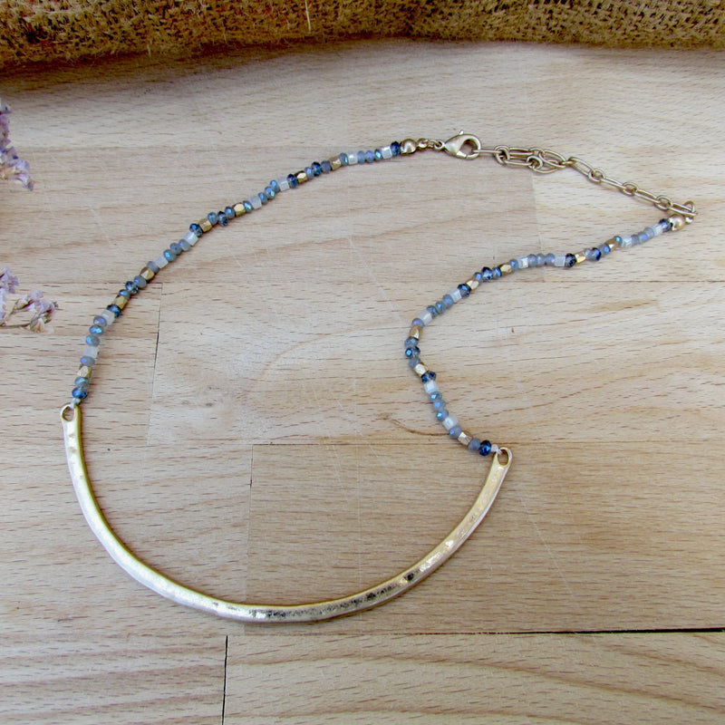 Amory Necklace Gold Plated & Glass/Gold Plated Glass Beads