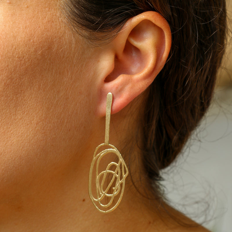 Basimah Earrings Gold Plated Small