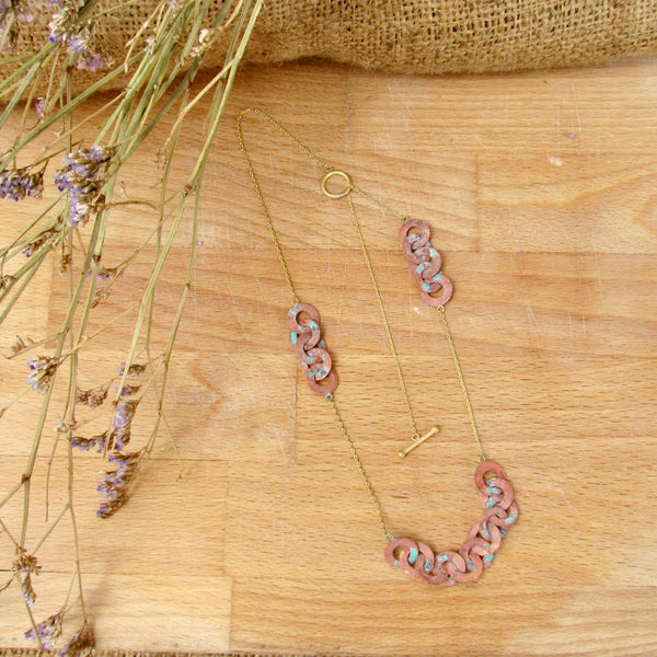 Lia Necklace Brass & Patina