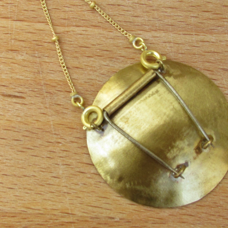 Addie Necklace Brass & Patina
