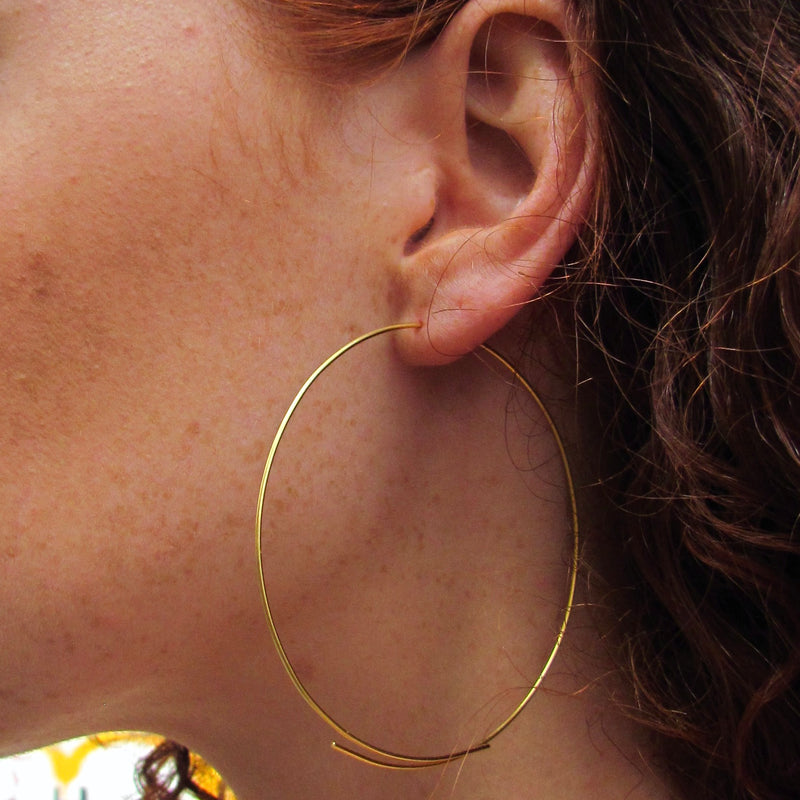 Farah Earrings Gold Plated Large