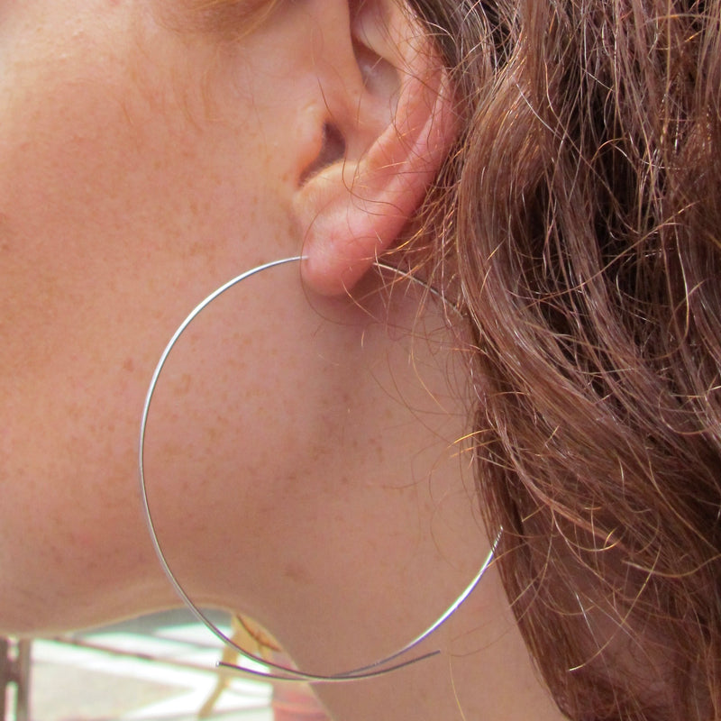 Farah Earrings Silver Large