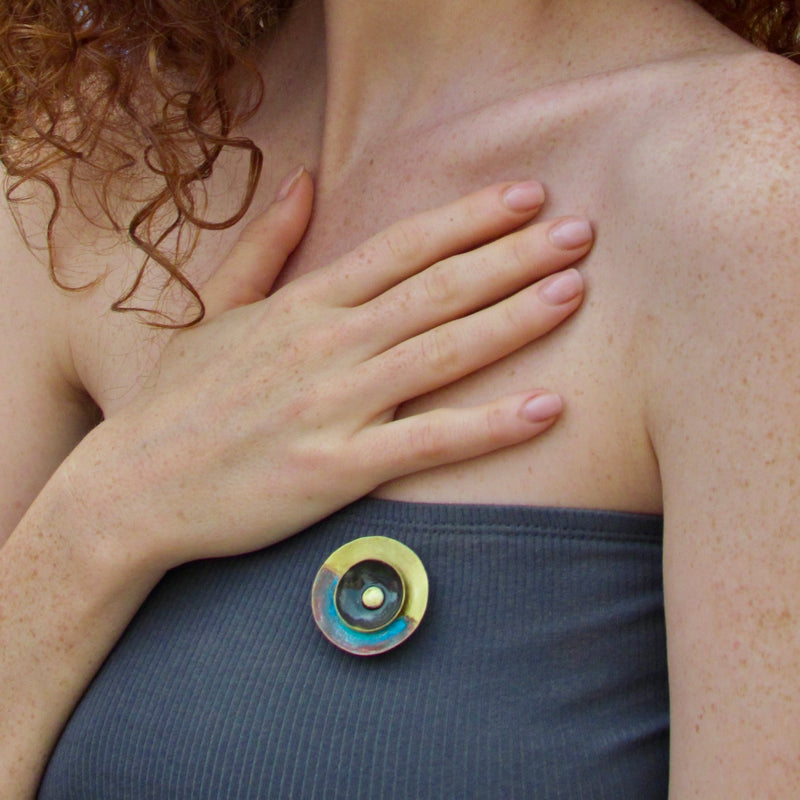Addie Necklace Brass & Patina
