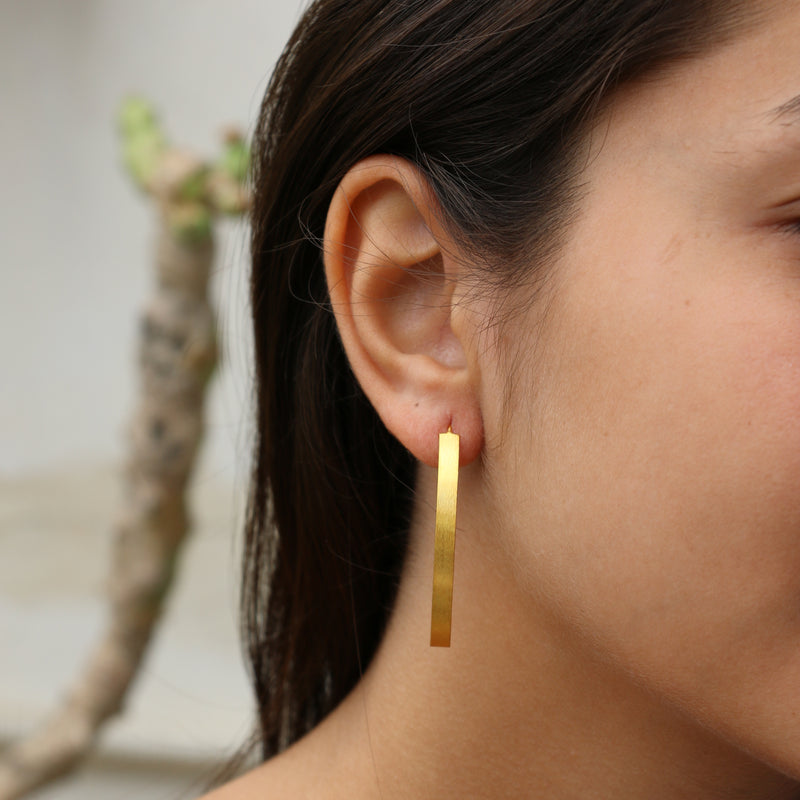 Polly Earrings Gold Plated Large