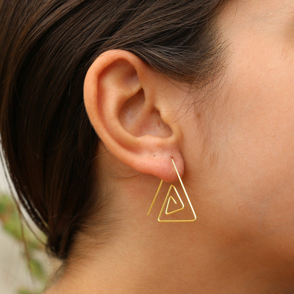 Peony Earrings Gold Plated