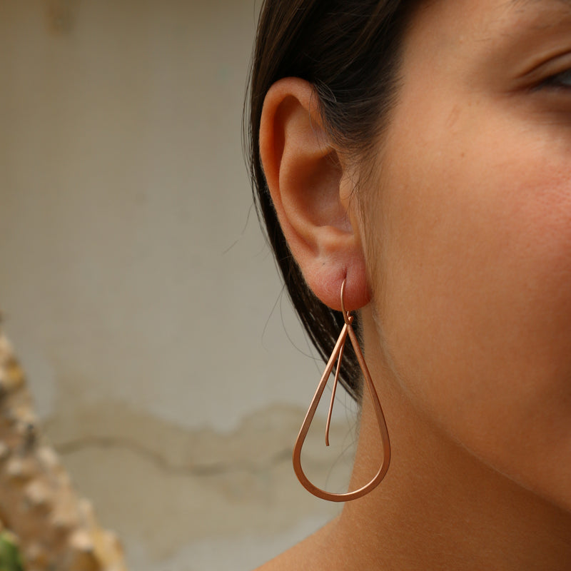 Willow Earrings Rose Gold Plated Medium