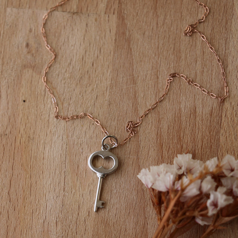 Nina Necklace Silver & Rose Gold Plated Chain 