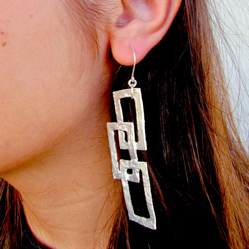 Nilay Earrings Silver Plated
