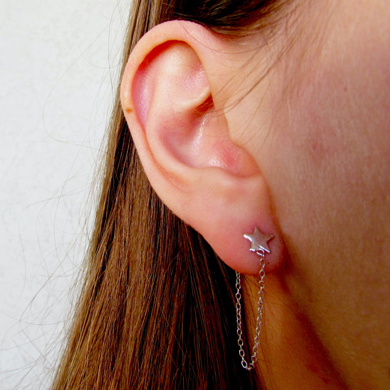 Amber Earrings Silver